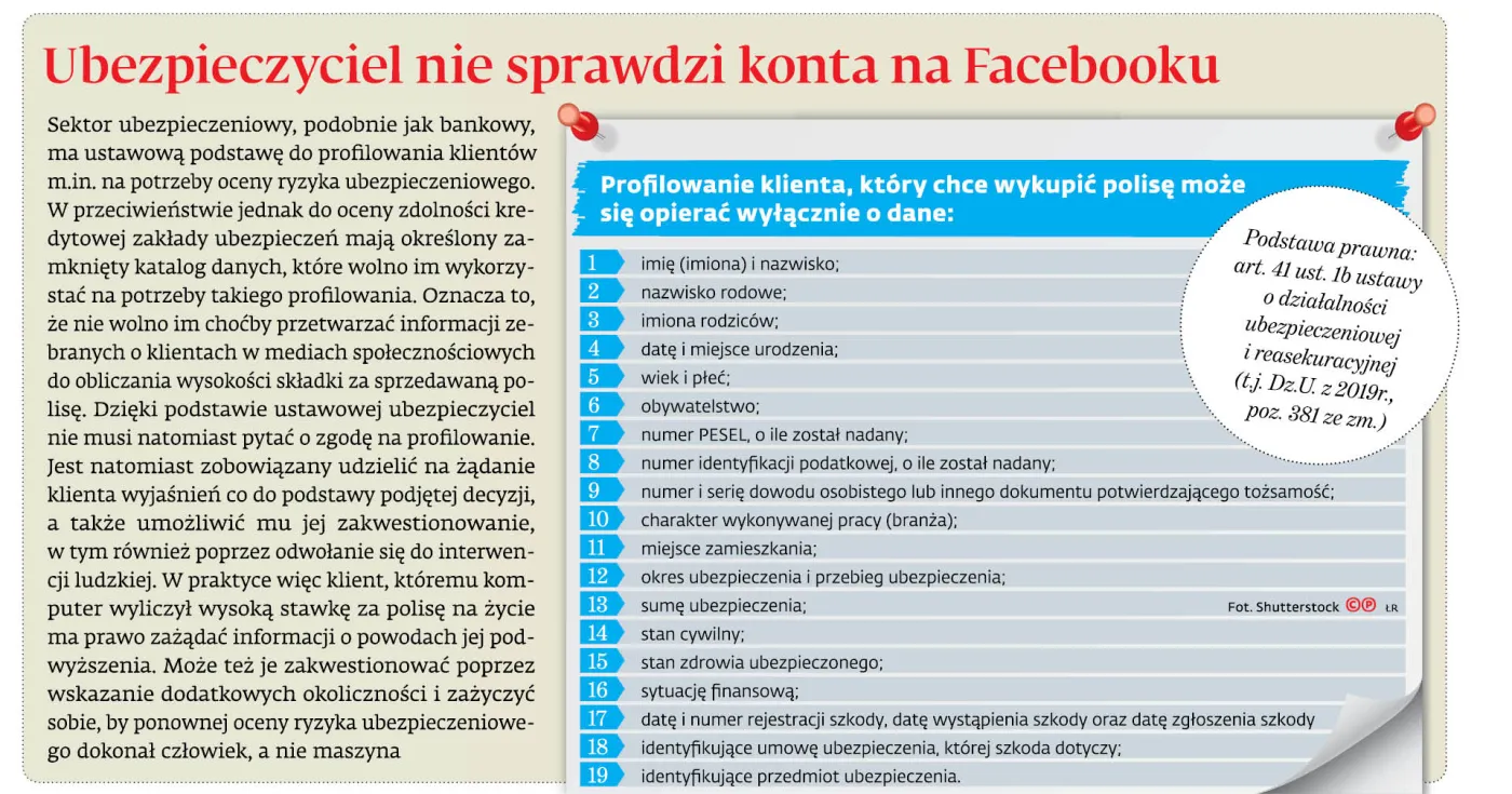 Ubezpieczyciel nie sprawdzi konta na Facebooku