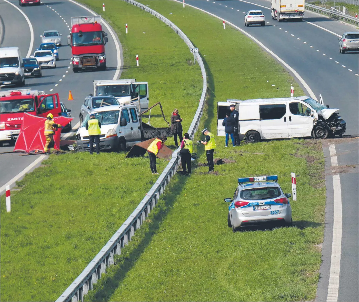 Znowu więcej zabitych i rannych na polskich drogach