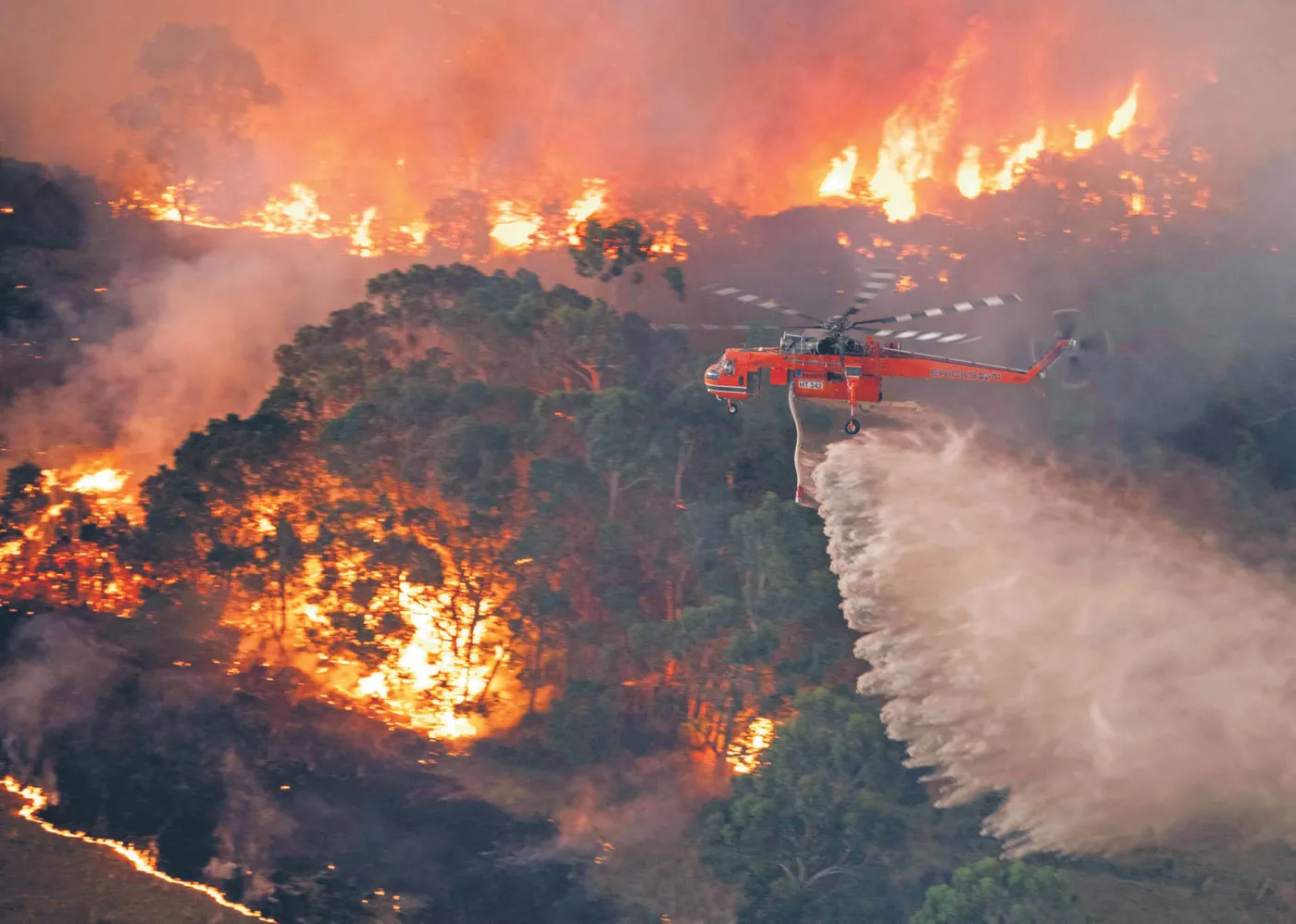 Rząd Australii nie widzi związku między pożarami a zmianą klimatu