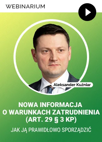 Informacja o warunkach zatrudnienia. Webinarium