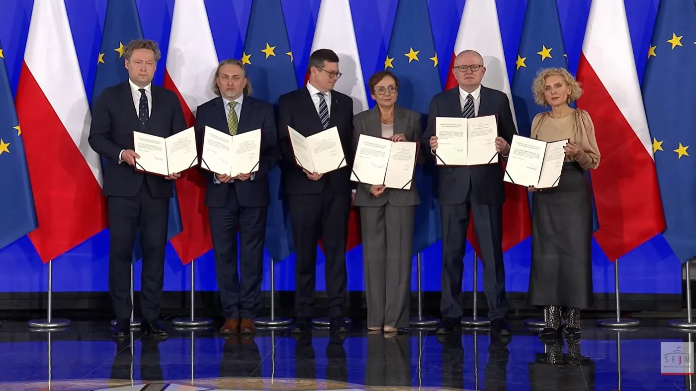 Uroczystość wręczenia uchwał Sejmu o wyborze przez Sejm na sędziów Trybunału Konstytucyjnego