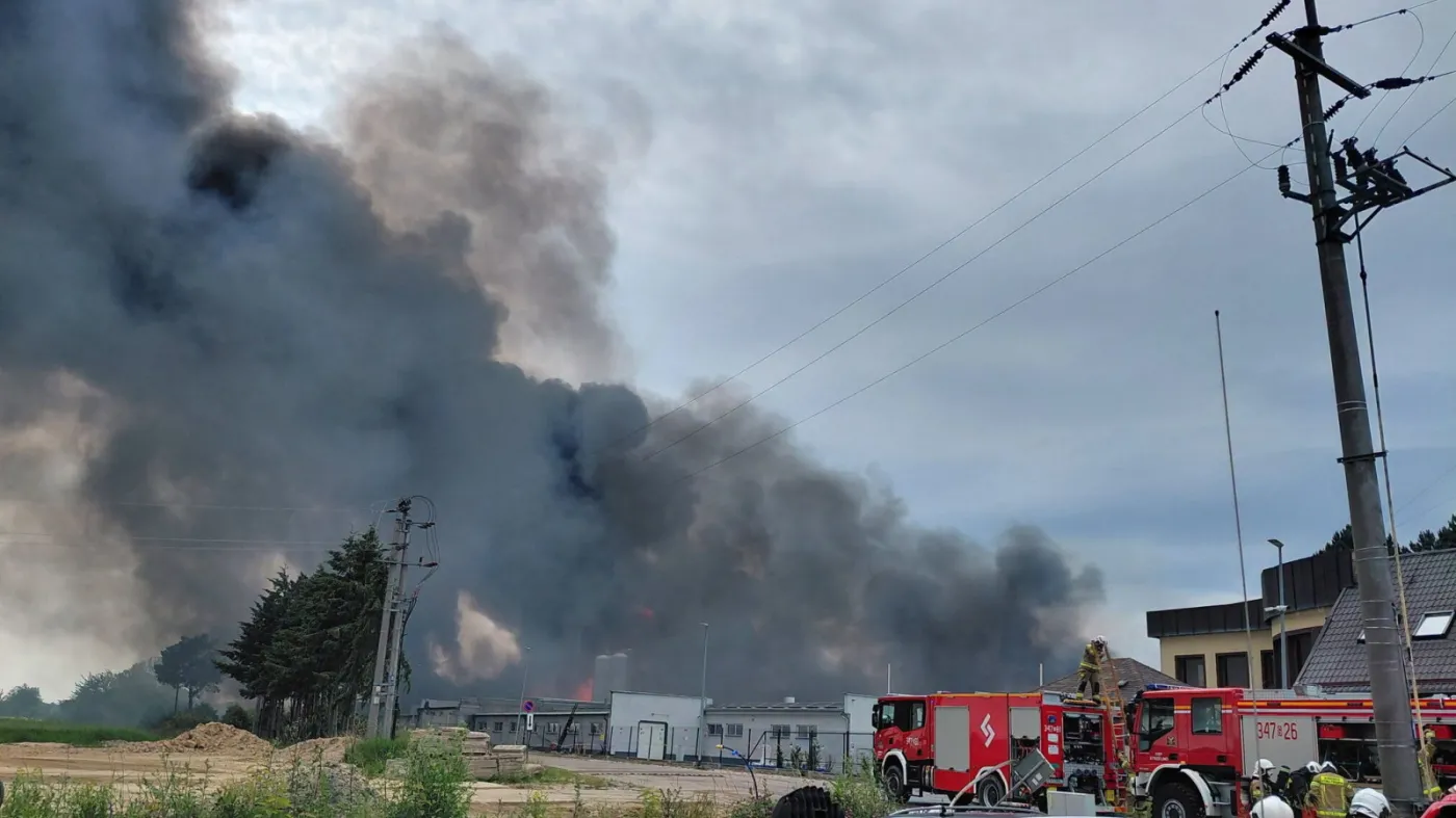 Pożar zakładu produkcyjnego