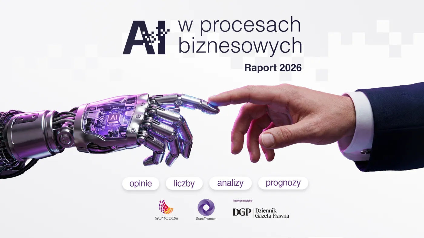 Raport 2026 AI w procesach biznesowych: Jak biznes wykorzystuje sztuczną inteligencję w poszczególnych sektorach i działach firm