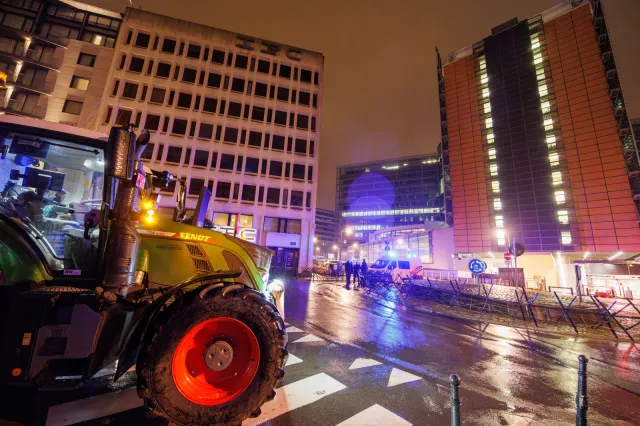 Protest rolników. Setki traktorów w centrum Brukseli