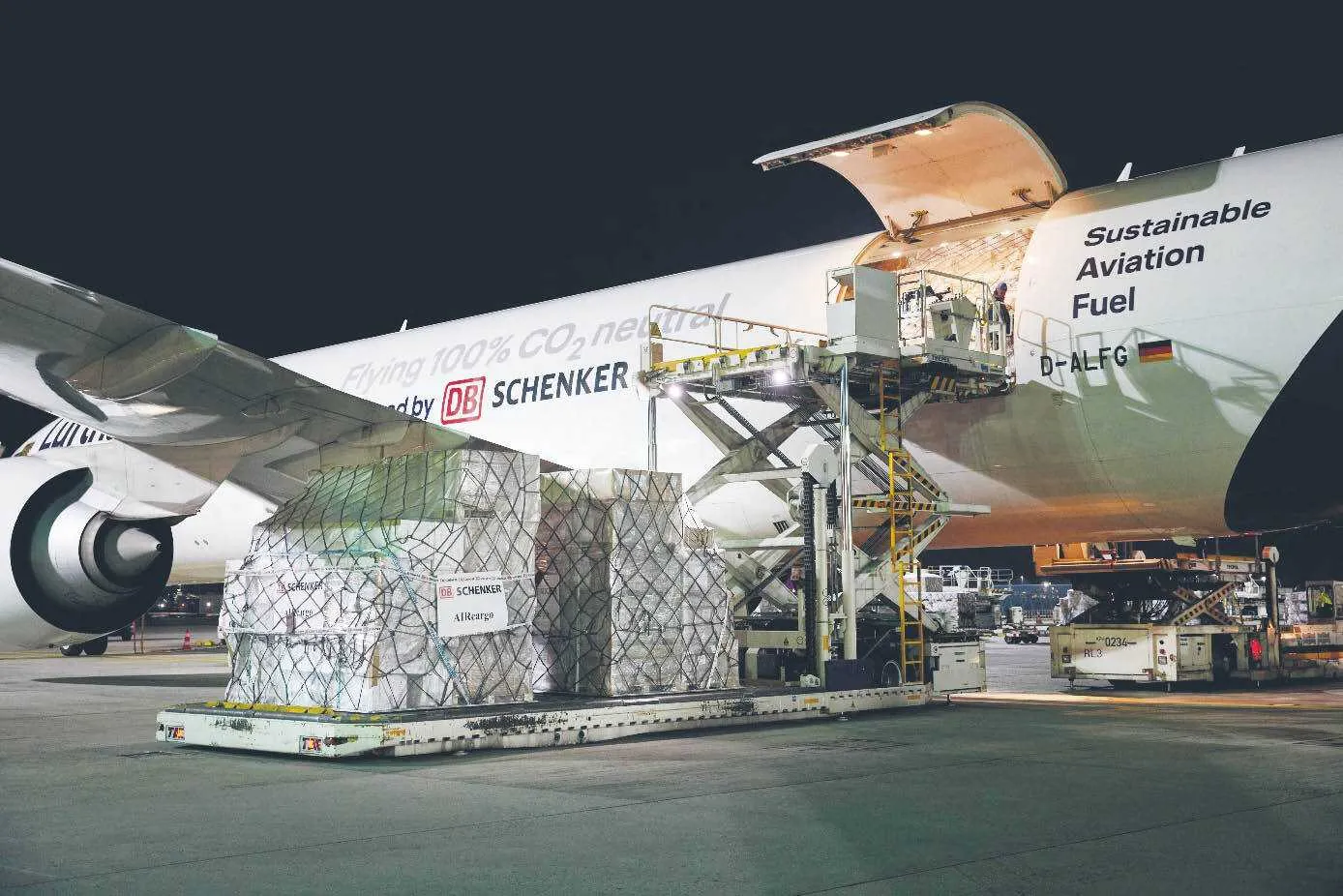 Kolejne kroki we współpracy: DB Schenker i Lufthansa Cargo kontynuują loty neutralne pod względem emisji CO2