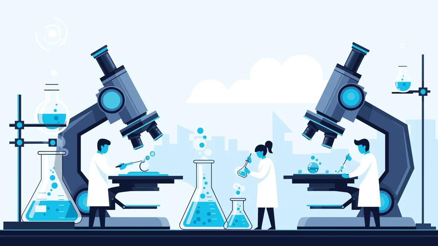 Grafika z mikroskopami większymi od naukowców