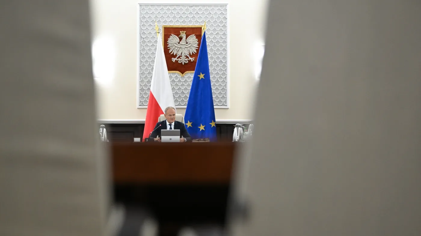 Premier Donald Tusk na posiedzeniu rządu w KPRM w Warszawie