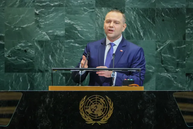 "Polska gotowa do obrony". Prezydent Nawrocki ostrzega Moskwę na debacie ONZ