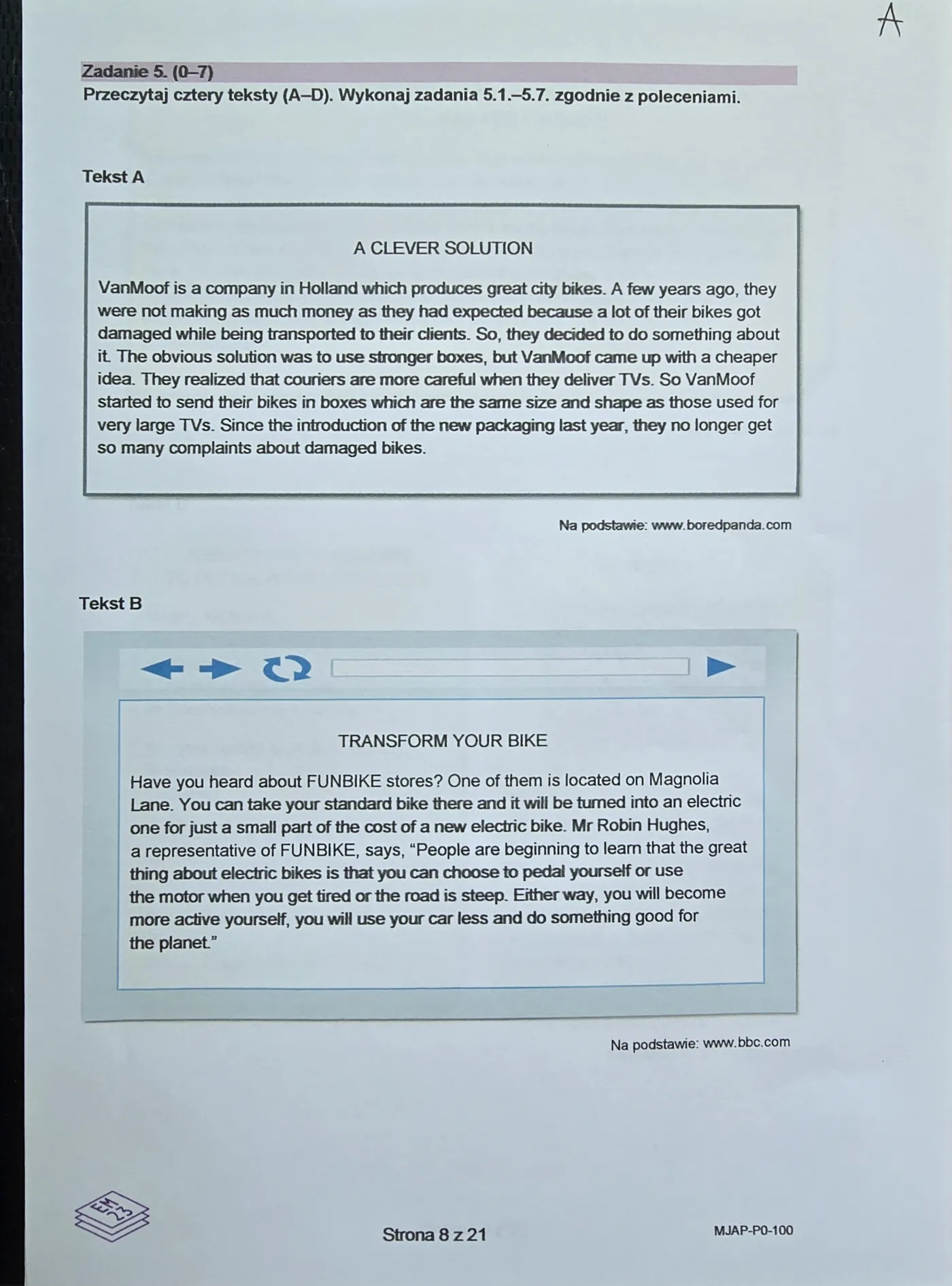 Matura 2024. Język angielski - poziom podstawowy [ARKUSZE CKE i ODPOWIEDZI]