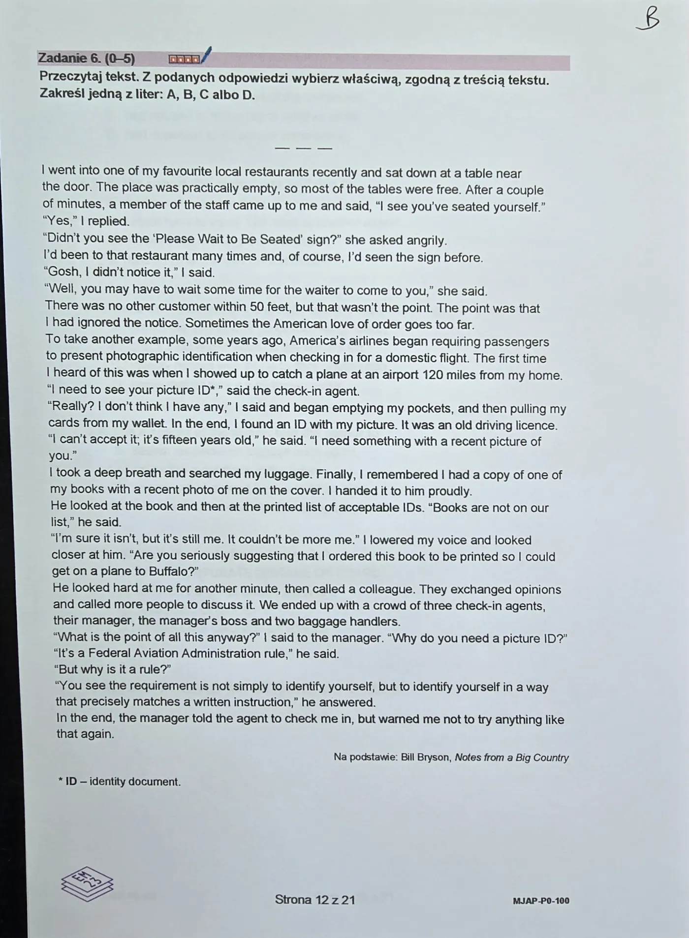 Matura 2024. Język angielski - poziom podstawowy [ARKUSZE CKE i ODPOWIEDZI]