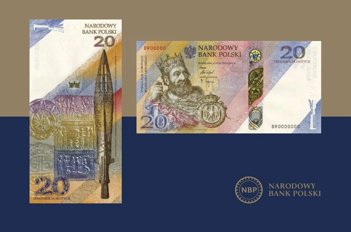 Banknot „Tysiąclecie koronacji Bolesława Chrobrego" najlepszy na świecie.