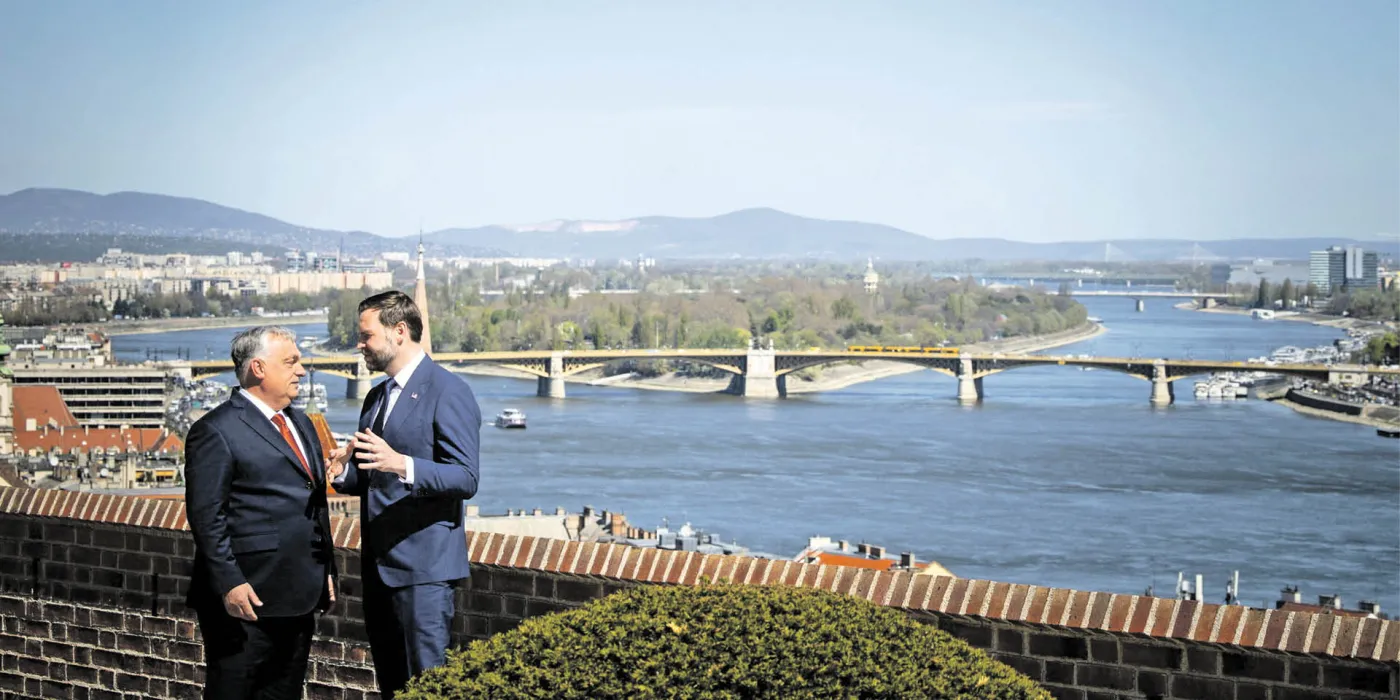 Premier Viktor Orbán i wiceprezydent USA J.D. Vance. Budapeszt, 7 kwietnia 2026 r.