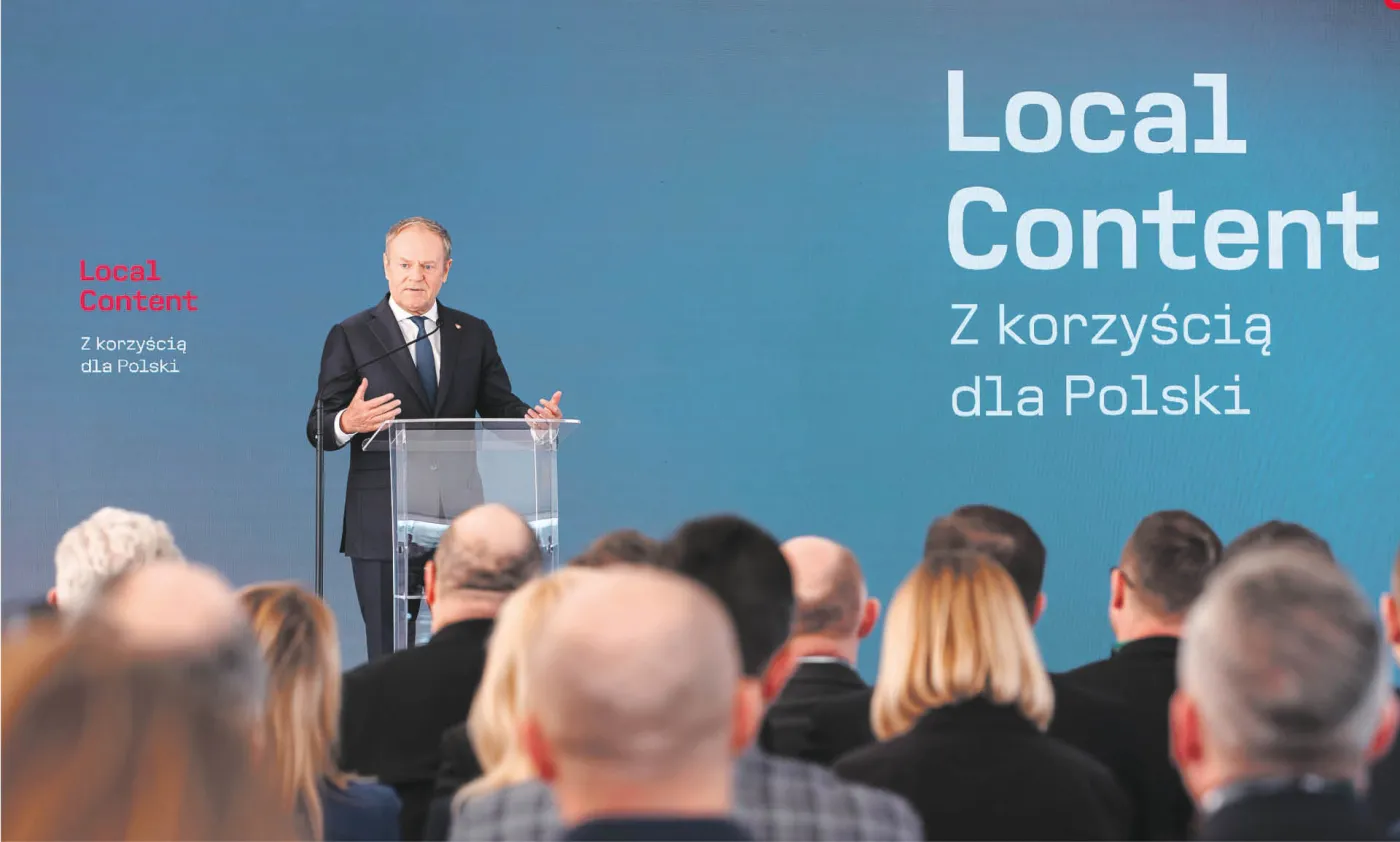 Premier Donald Tusk na inauguracji projektu „Local Content. Z korzyścią dla Polski”