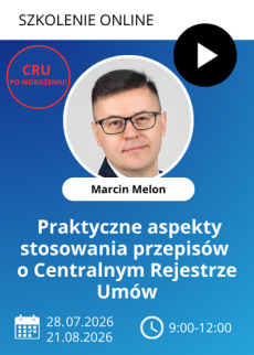 Bezpłatne szkolenie: Centralny Rejestr Umów – nowe obowiązki jednostek sektora finansów publicznych
