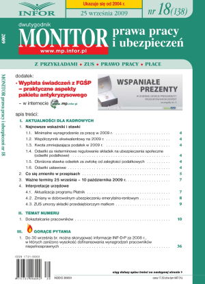 Monitor Prawa Pracy i Ubezpieczeń