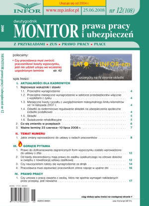 Monitor Prawa Pracy i Ubezpieczeń
