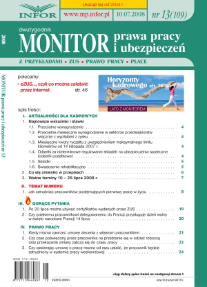 Monitor Prawa Pracy i Ubezpieczeń