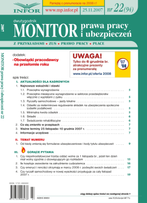 Monitor Prawa Pracy i Ubezpieczeń