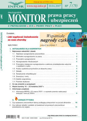 Monitor Prawa Pracy i Ubezpieczeń