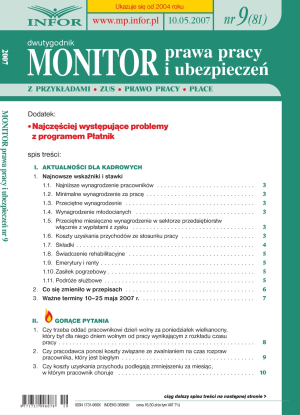 Monitor Prawa Pracy i Ubezpieczeń