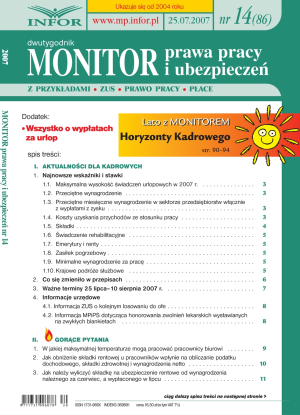 Monitor Prawa Pracy i Ubezpieczeń