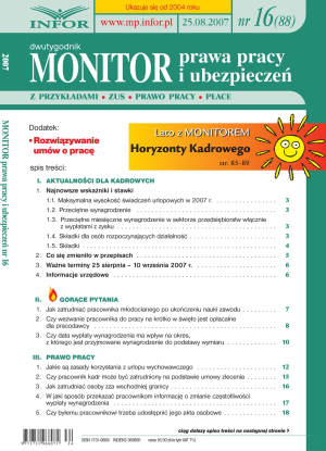 Monitor Prawa Pracy i Ubezpieczeń