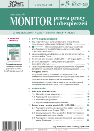 Monitor Prawa Pracy i Ubezpieczeń