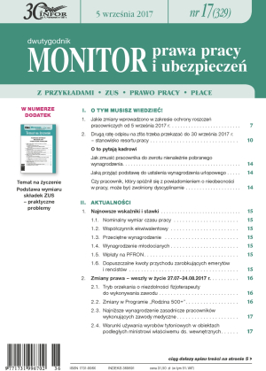Monitor Prawa Pracy i Ubezpieczeń