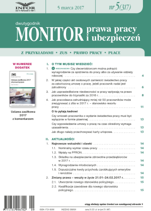 Monitor Prawa Pracy i Ubezpieczeń