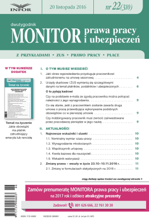 Monitor Prawa Pracy i Ubezpieczeń