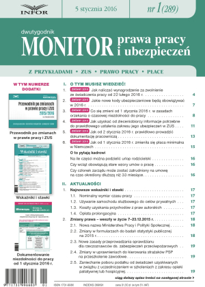 Monitor Prawa Pracy i Ubezpieczeń