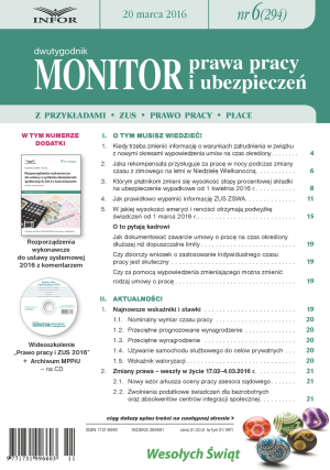 Monitor Prawa Pracy i Ubezpieczeń