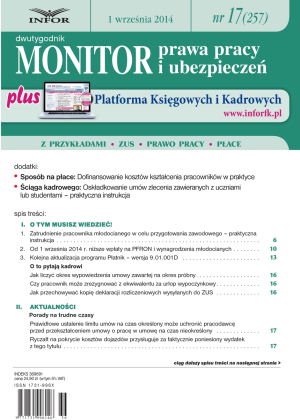 Monitor Prawa Pracy i Ubezpieczeń