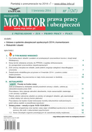 Monitor Prawa Pracy i Ubezpieczeń