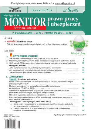 Monitor Prawa Pracy i Ubezpieczeń
