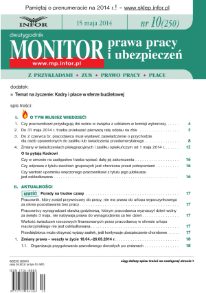 Monitor Prawa Pracy i Ubezpieczeń