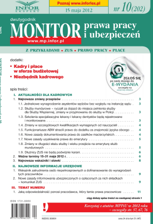 Monitor Prawa Pracy i Ubezpieczeń