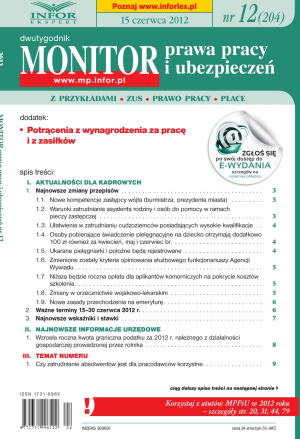 Monitor Prawa Pracy i Ubezpieczeń