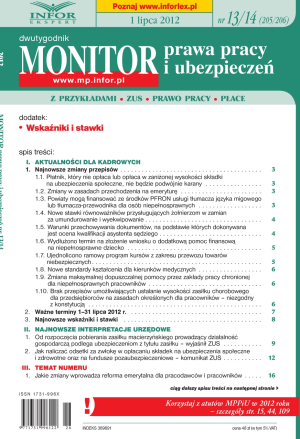 Monitor Prawa Pracy i Ubezpieczeń