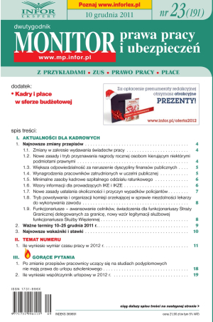 Monitor Prawa Pracy i Ubezpieczeń