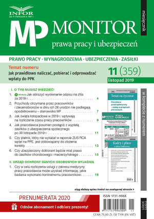 Monitor Prawa Pracy i Ubezpieczeń