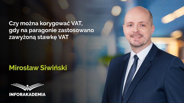 Czy można korygować VAT, gdy na paragonie zastosowano zawyżoną stawkę VAT