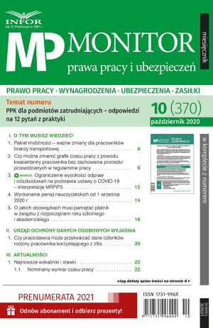 Monitor Prawa Pracy i Ubezpieczeń