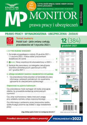 Monitor Prawa Pracy i Ubezpieczeń