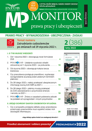 Monitor Prawa Pracy i Ubezpieczeń