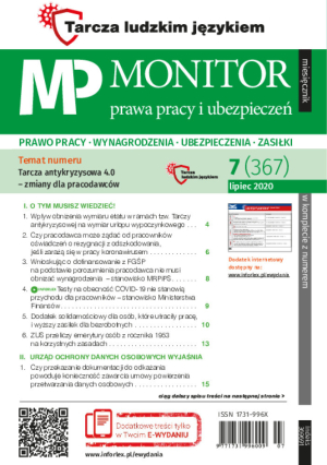 Monitor Prawa Pracy i Ubezpieczeń