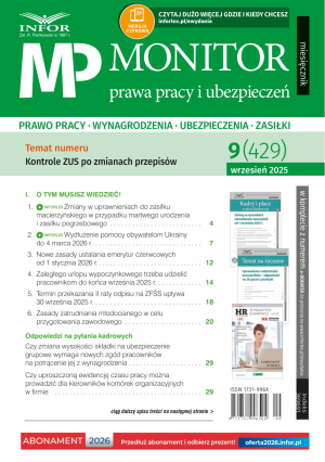 Monitor Prawa Pracy i Ubezpieczeń