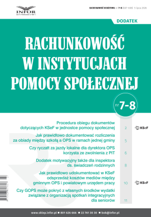 Rachunkowość w instytucjach pomocy społecznej