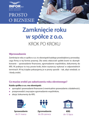 Zamknięcie roku w spółce z o.o.
