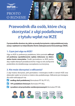 Przewodnik dla osób, które chcą skorzystać z ulgi podatkowej z tytułu wpłat na IKZE